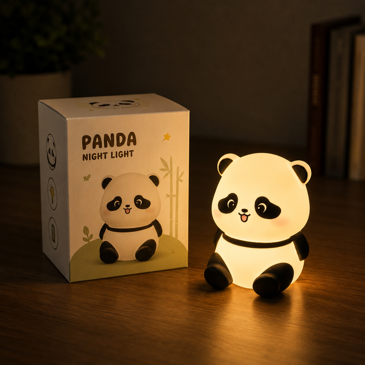 Cute Mini Panda Night Light Lamp (1 Pc)
