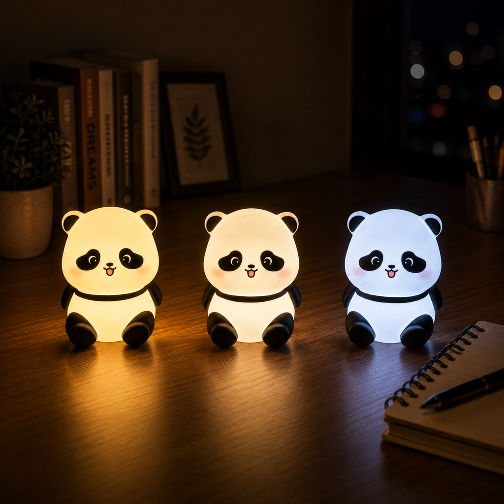 Cute Mini Panda Night Light Lamp (1 Pc)