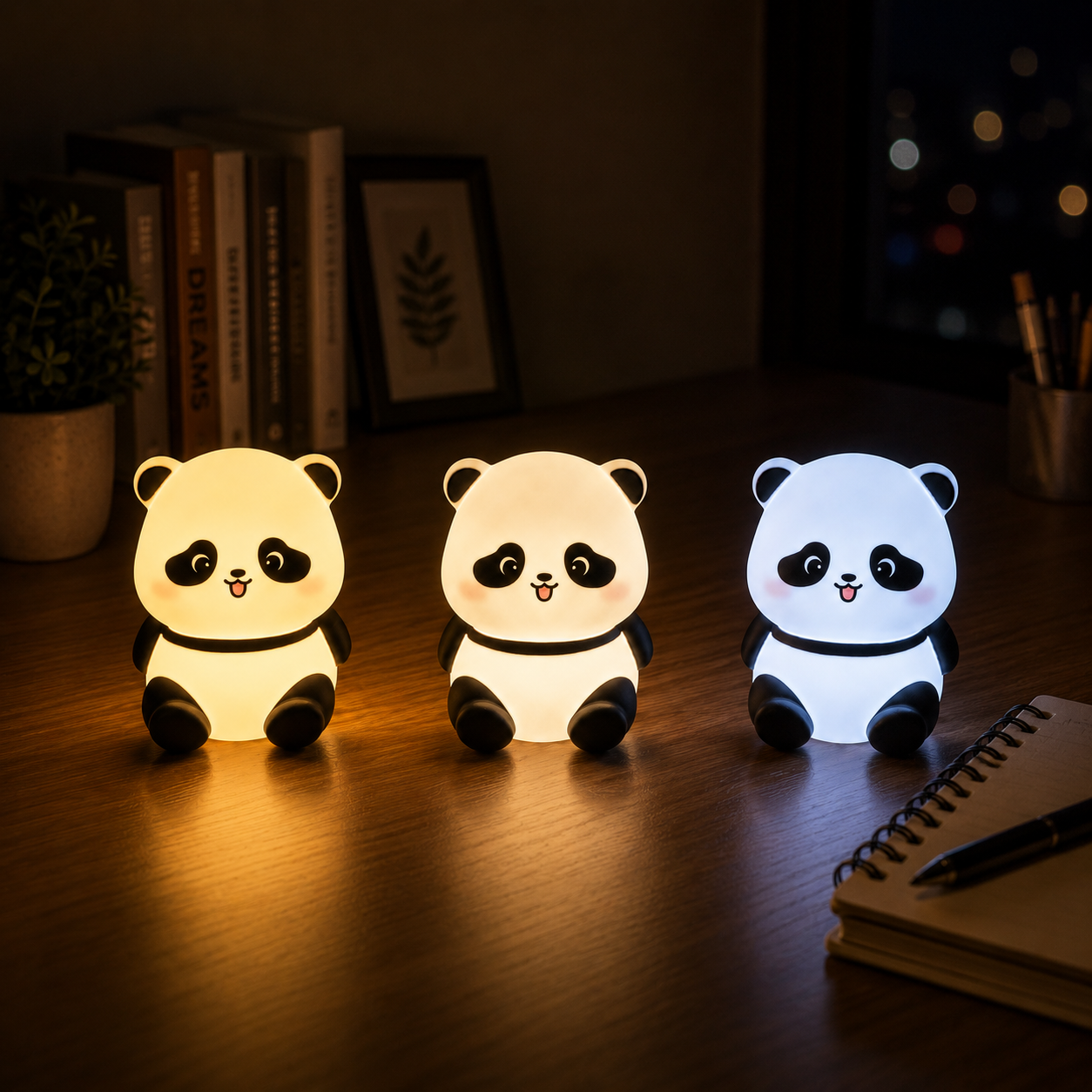 Cute Mini Panda Night Light Lamp (1 Pc)