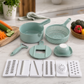7-in-1 Multi-Functional Vegetable Slicer & Chopper Set with Strainer, Peeler & Storage Container