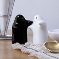 Ceramic Salt And Pepper Seasoning And Spice Shakers Cute Huge Design (2 Pcs Set)